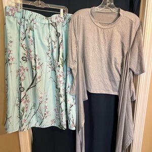 Rosegal Blue Skater Skirt Knee-Length Resort Wear